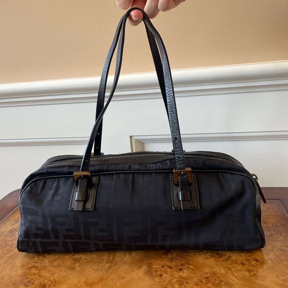 Authentic Fendi Vintage Zucca Bauletto Baguette Bag
